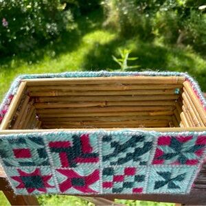 Handmade cute yarn box for storage or small plants!